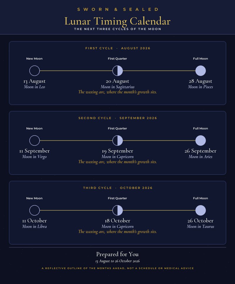Lunar Timing Calendar keepsake